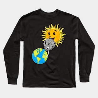 2024 Total Solar Eclipse Eh Moon Sun ny Long Sleeve T-Shirt